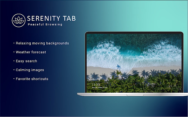 Serenity Tab: Peaceful Browsing  from Chrome web store to be run with OffiDocs Chromium online