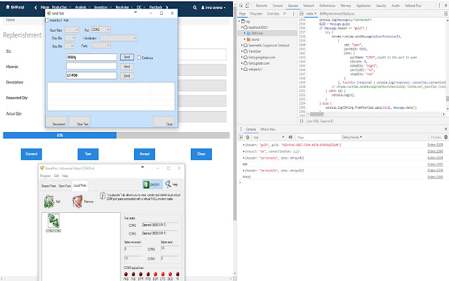 Serial Port Interface  from Chrome web store to be run with OffiDocs Chromium online