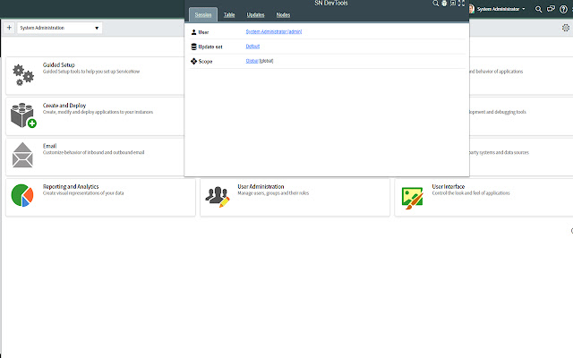 ServiceNow DevTools  from Chrome web store to be run with OffiDocs Chromium online