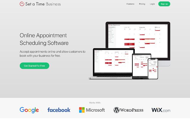 Set a Time Appointment Scheduling Software  from Chrome web store to be run with OffiDocs Chromium online