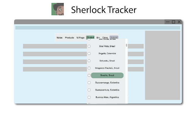 Sherlock Tarcker  from Chrome web store to be run with OffiDocs Chromium online