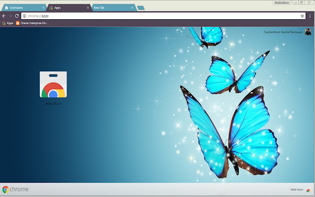 Shinning ButterFly from water  from Chrome web store to be run with OffiDocs Chromium online