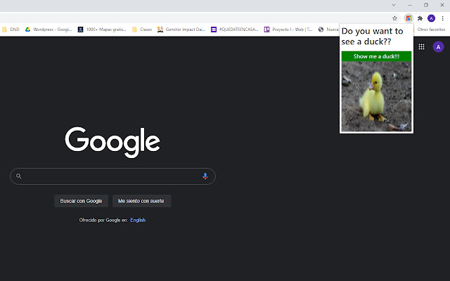 Show me a duck  from Chrome web store to be run with OffiDocs Chromium online