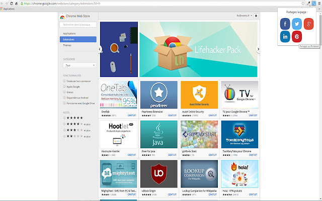 Sh : Partage rapide sur les RS  from Chrome web store to be run with OffiDocs Chromium online
