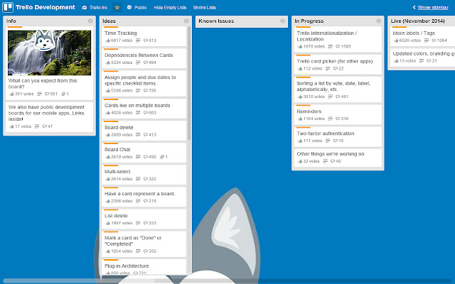 Shrink Lists for Trello  from Chrome web store to be run with OffiDocs Chromium online