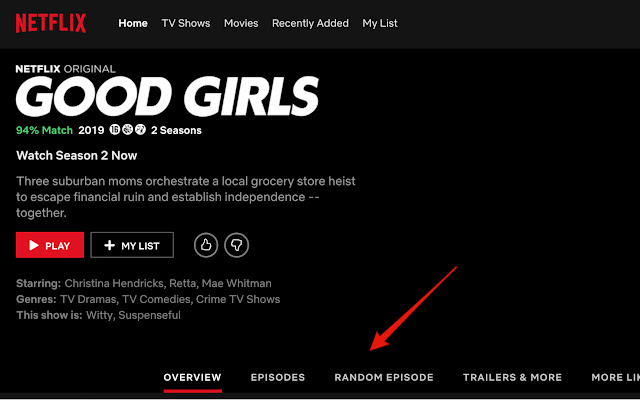 ShuffleFlix Netflix Random Episode Button  from Chrome web store to be run with OffiDocs Chromium online