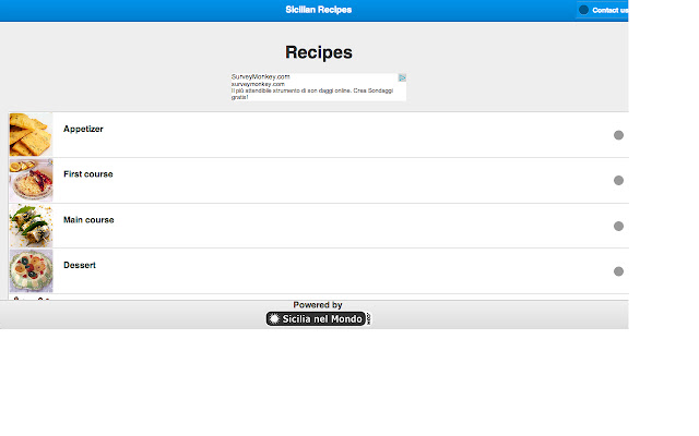 Sicilian Recipes  from Chrome web store to be run with OffiDocs Chromium online