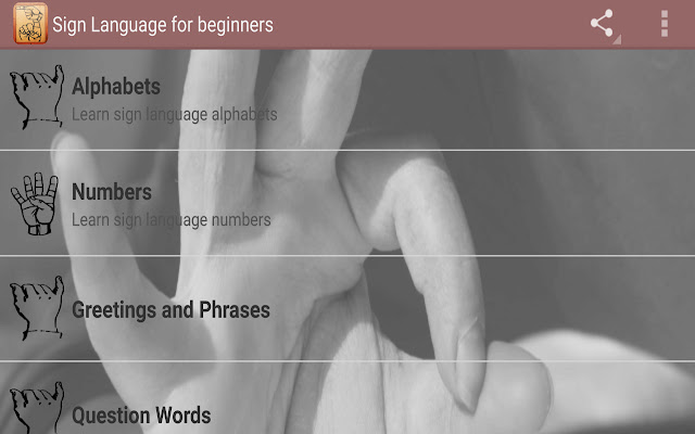Sign Language For Beginners  from Chrome web store to be run with OffiDocs Chromium online