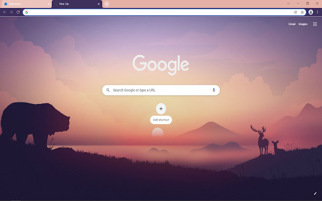 Silhouette of Deer and Bear  from Chrome web store to be run with OffiDocs Chromium online