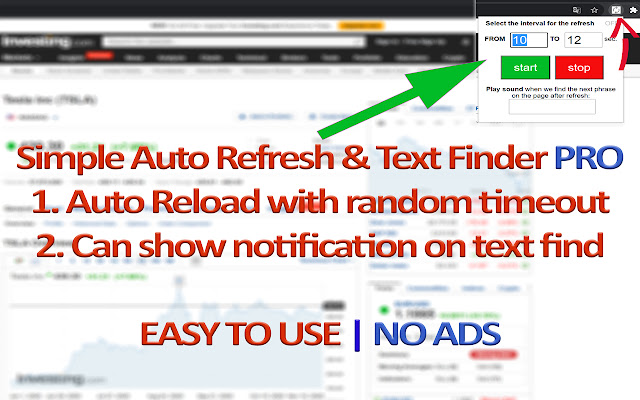 Simple Auto Refresh  Text Finder PRO  from Chrome web store to be run with OffiDocs Chromium online