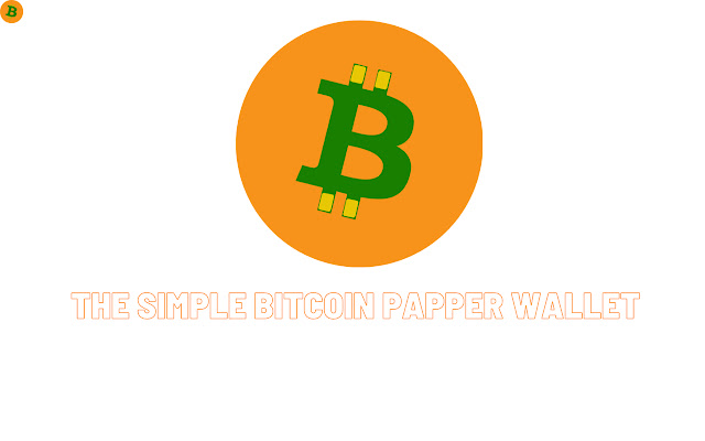 Simple Bitcoin Paper Wallet  from Chrome web store to be run with OffiDocs Chromium online