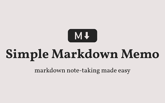 Simple Markdown Memo  from Chrome web store to be run with OffiDocs Chromium online