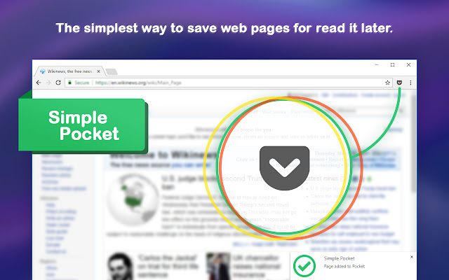 Simple Pocket  from Chrome web store to be run with OffiDocs Chromium online