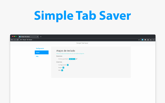 Simple Tab Saver  from Chrome web store to be run with OffiDocs Chromium online