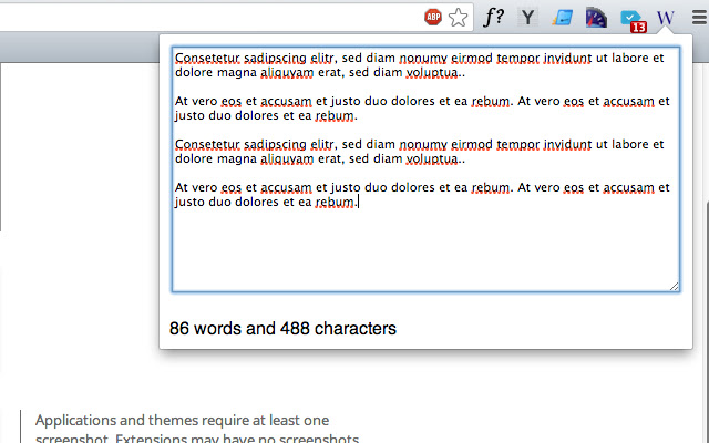 Simple Word Count  from Chrome web store to be run with OffiDocs Chromium online