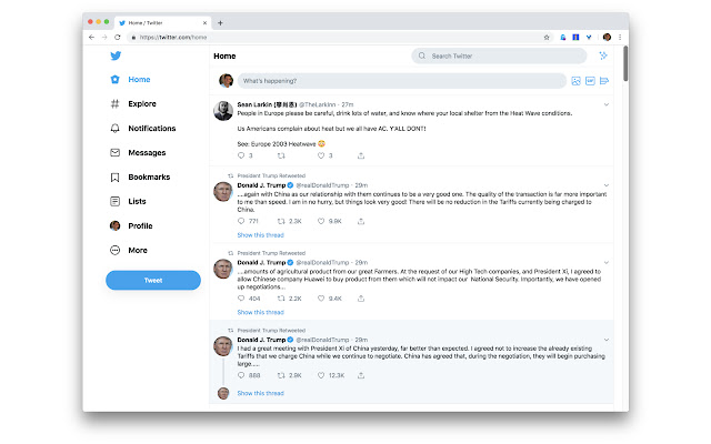 Simplify Twitter Web UI  from Chrome web store to be run with OffiDocs Chromium online