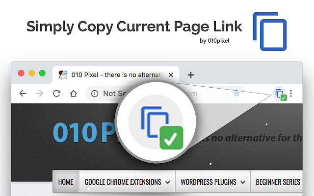 Simply Copy Current Page Link  from Chrome web store to be run with OffiDocs Chromium online