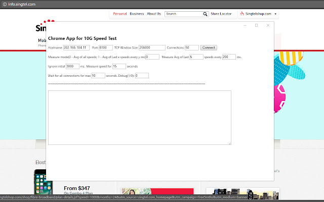 Singtel Speedtest 10G  from Chrome web store to be run with OffiDocs Chromium online