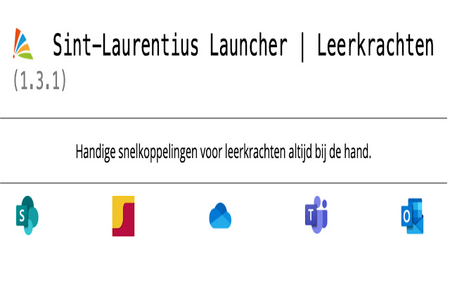 Sint Laurentius Launcher | Leerkrachten  from Chrome web store to be run with OffiDocs Chromium online