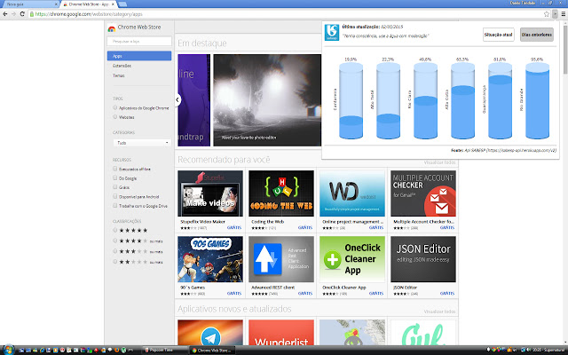 Sistema Cantareira  from Chrome web store to be run with OffiDocs Chromium online