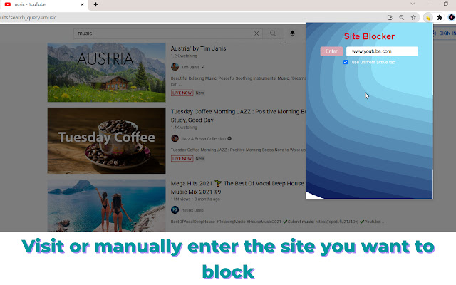 Site Blocker  from Chrome web store to be run with OffiDocs Chromium online