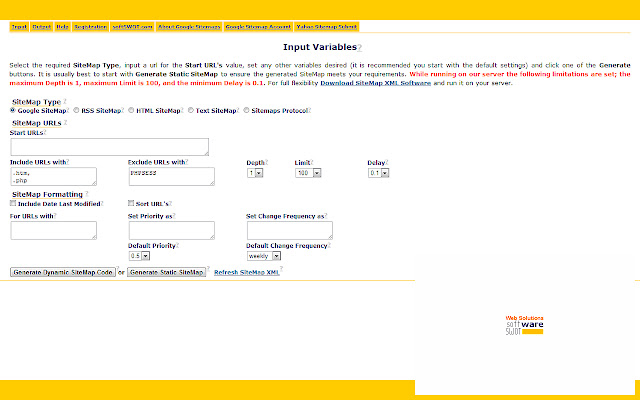 SiteMap XML Software  from Chrome web store to be run with OffiDocs Chromium online