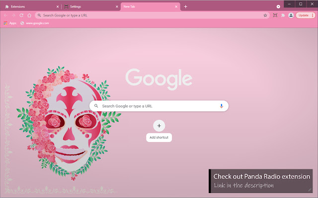 Skeleton Floral  from Chrome web store to be run with OffiDocs Chromium online