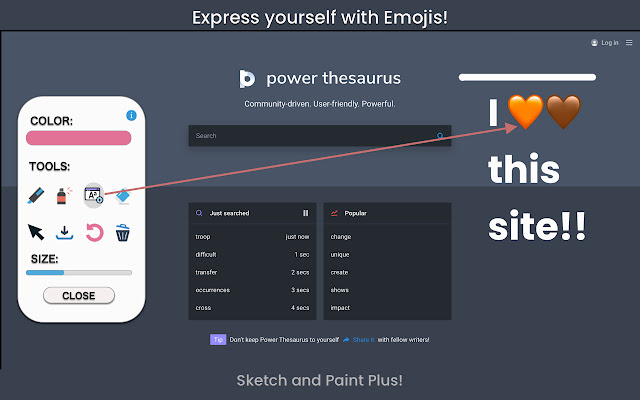 Sketch and Paint Plus!  from Chrome web store to be run with OffiDocs Chromium online