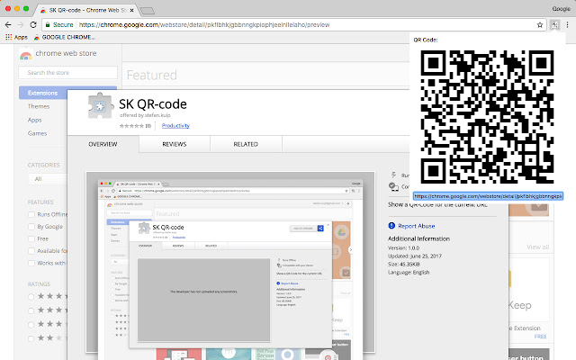 SK QR code  from Chrome web store to be run with OffiDocs Chromium online