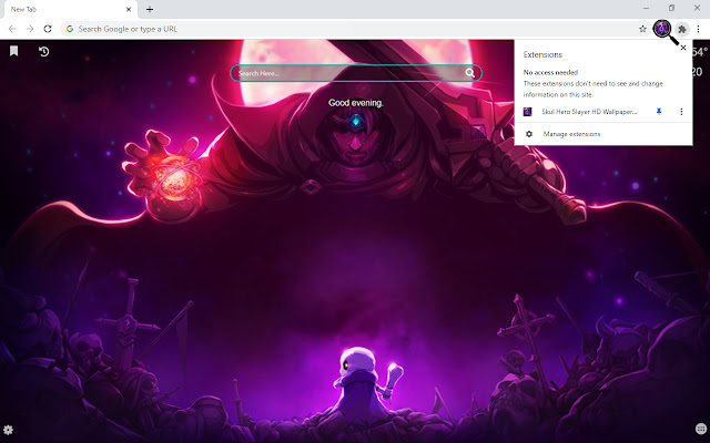 Skul Hero Slayer HD Wallpaper New Tab  from Chrome web store to be run with OffiDocs Chromium online