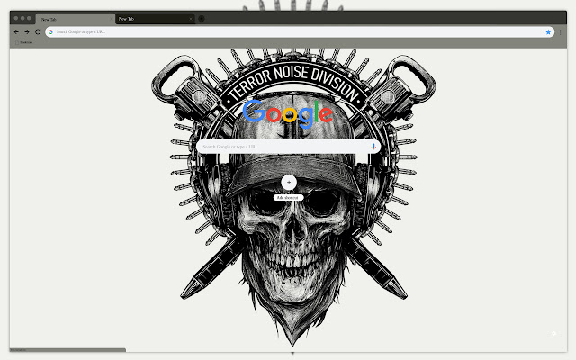 Skull and gun pattern  from Chrome web store to be run with OffiDocs Chromium online