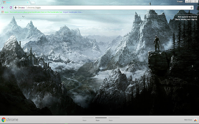 Skyrim Forest Mountain 1920X1080  from Chrome web store to be run with OffiDocs Chromium online