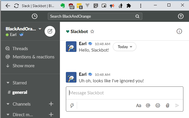 Slack Ignore  from Chrome web store to be run with OffiDocs Chromium online