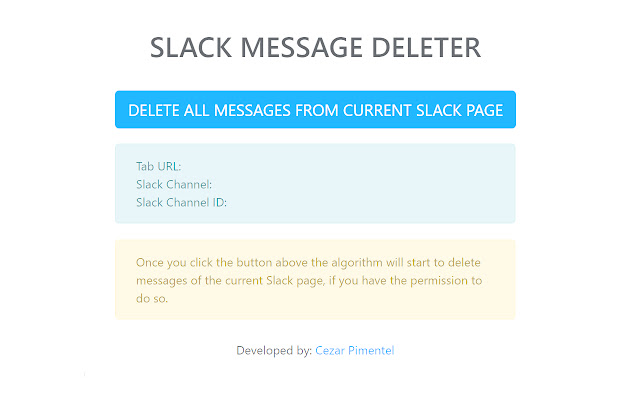 Slack Message Deleter  from Chrome web store to be run with OffiDocs Chromium online