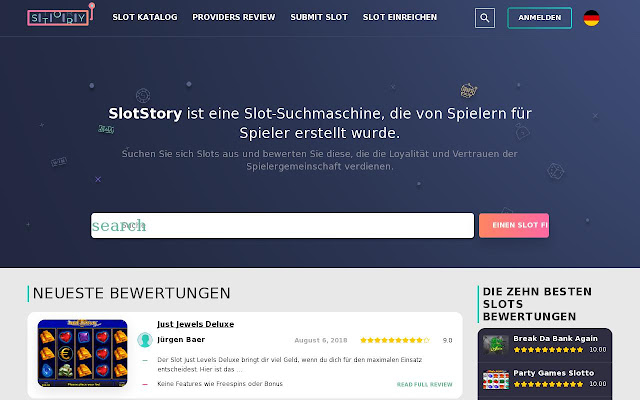 Slots Bewertungen  from Chrome web store to be run with OffiDocs Chromium online