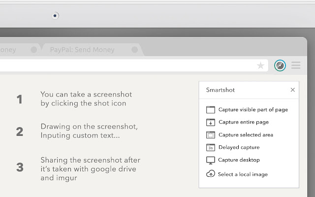 Smartshot  from Chrome web store to be run with OffiDocs Chromium online