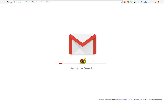 Snail on Gmail Loading Page  from Chrome web store to be run with OffiDocs Chromium online