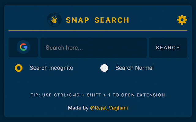 Snap Sarch Search Faster  from Chrome web store to be run with OffiDocs Chromium online