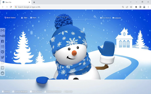 Snowman Wallpaper  from Chrome web store to be run with OffiDocs Chromium online