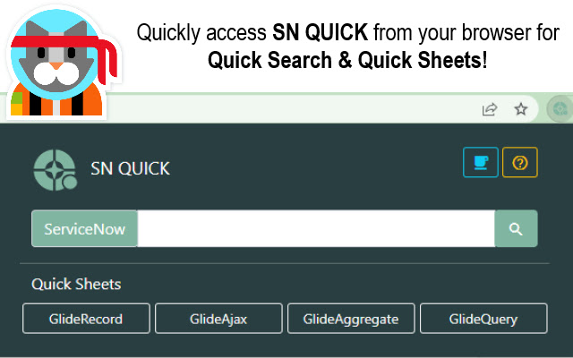 SN QUICK  from Chrome web store to be run with OffiDocs Chromium online