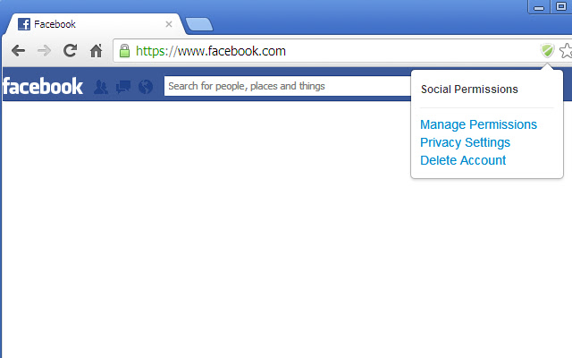 Social Permissions  from Chrome web store to be run with OffiDocs Chromium online