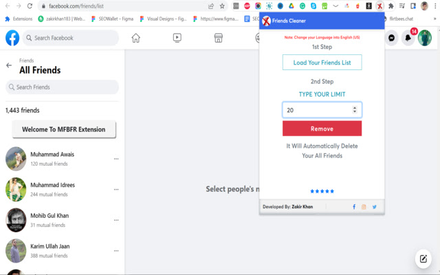 Social Platform Friends Remover 2023  from Chrome web store to be run with OffiDocs Chromium online