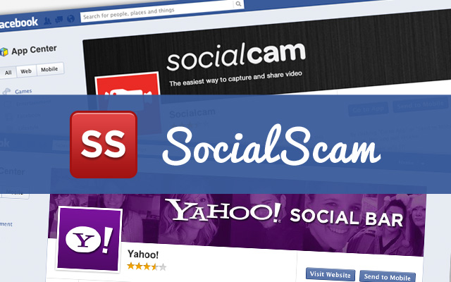 SocialScam  from Chrome web store to be run with OffiDocs Chromium online