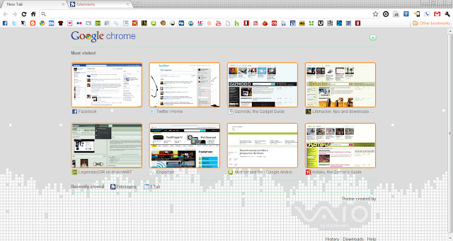 Sony Vaio Theme  from Chrome web store to be run with OffiDocs Chromium online