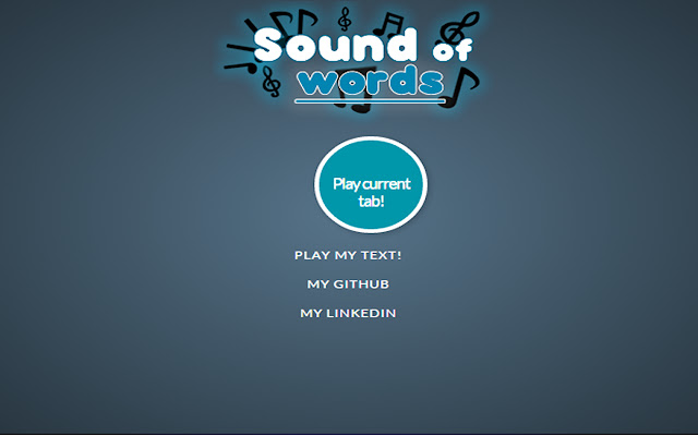 Sound of Words  from Chrome web store to be run with OffiDocs Chromium online