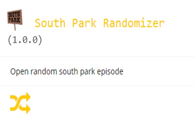 South Park Randomizer  from Chrome web store to be run with OffiDocs Chromium online