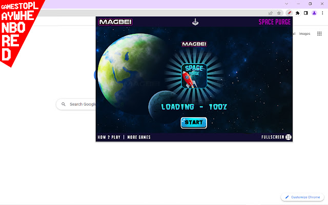 Space Purge Game Runs Offline  from Chrome web store to be run with OffiDocs Chromium online