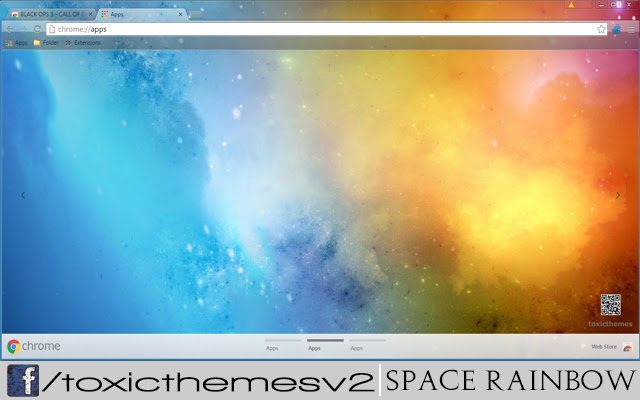 Space Rainbow 1366x  from Chrome web store to be run with OffiDocs Chromium online