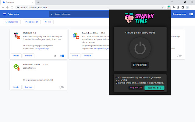 SPANKY.IO  from Chrome web store to be run with OffiDocs Chromium online