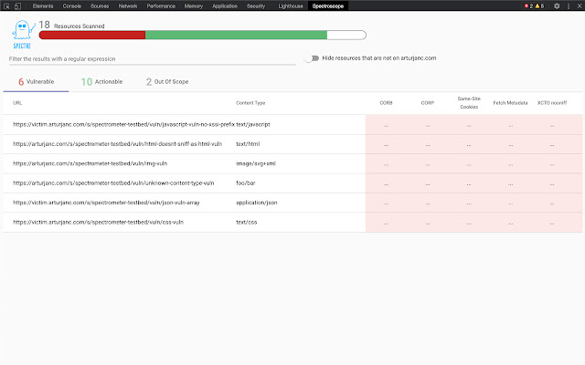 Spectroscope  from Chrome web store to be run with OffiDocs Chromium online